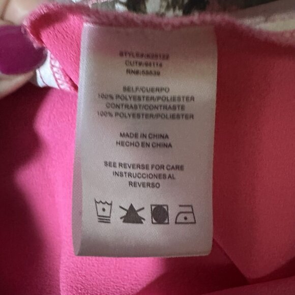 Kut From The Cloth Top Women’s Medium Floral Print Semi Sheer Short Sleeve - Picture 7 of 12